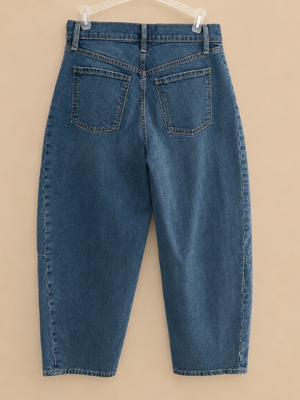 Old Navy High Waisted Barrel Ankle Jeans - Medium Wash - Picture 2 of 5